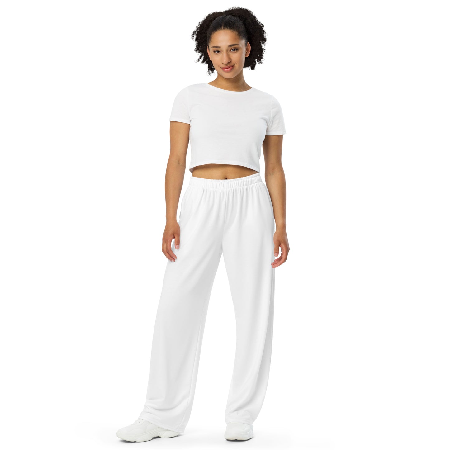 Wide-leg pants white