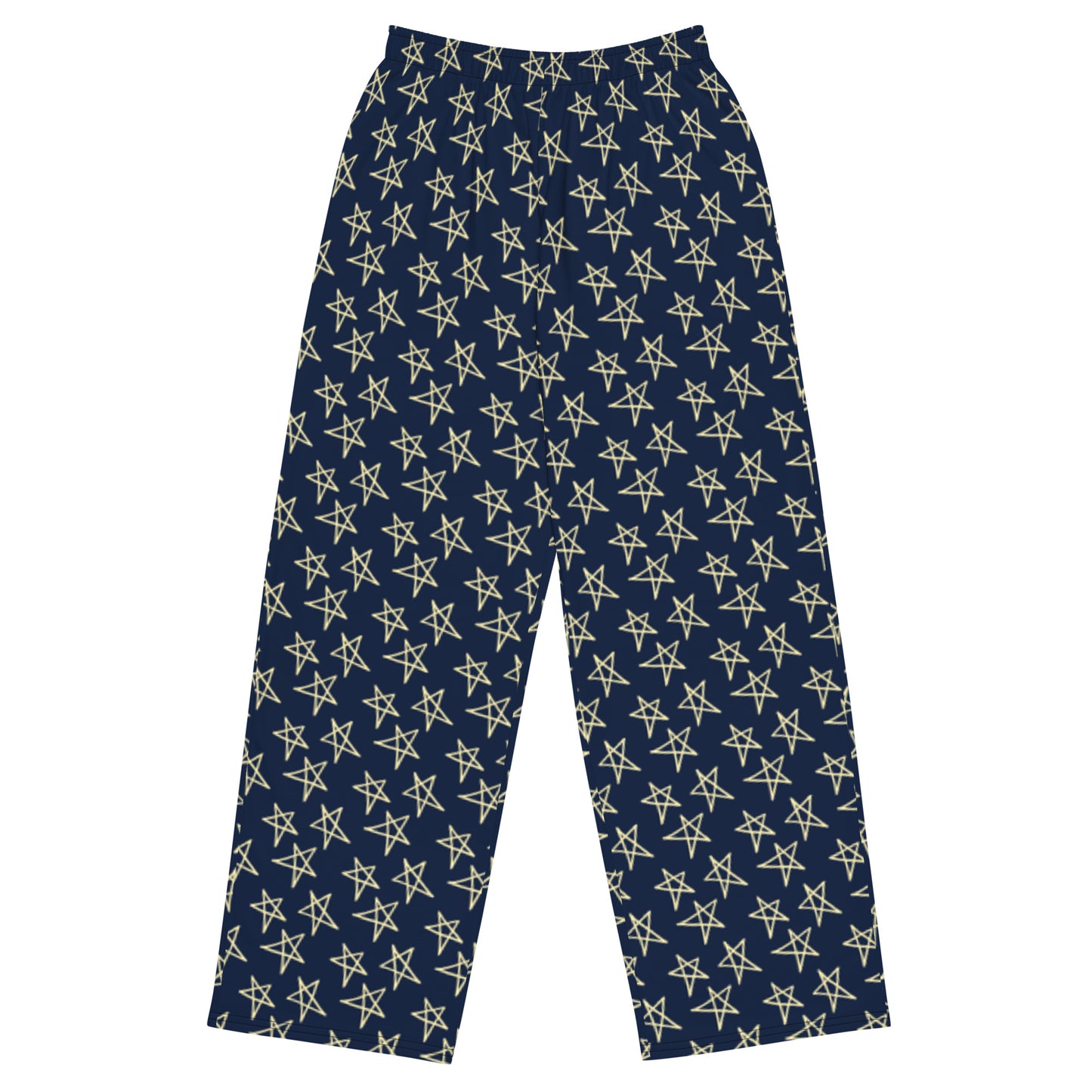 All-over star print wide-leg pants