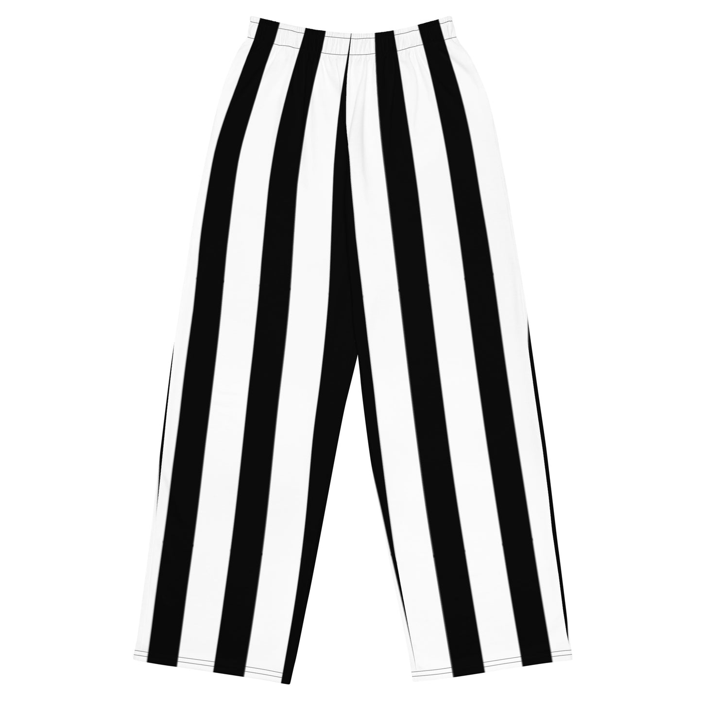 black & white strip wide-leg pants