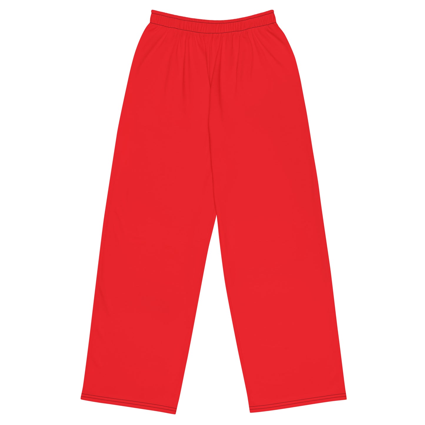 Red wide-leg pants