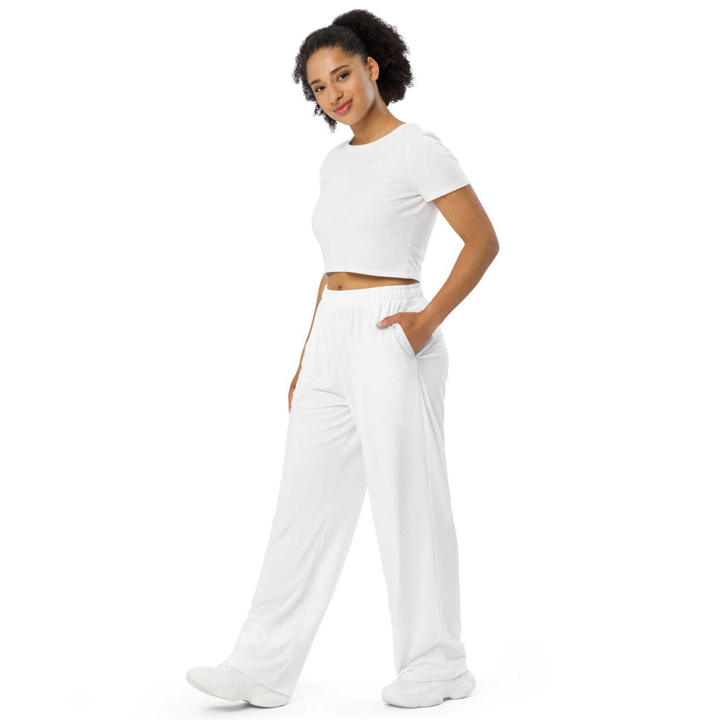 Wide-leg pants white