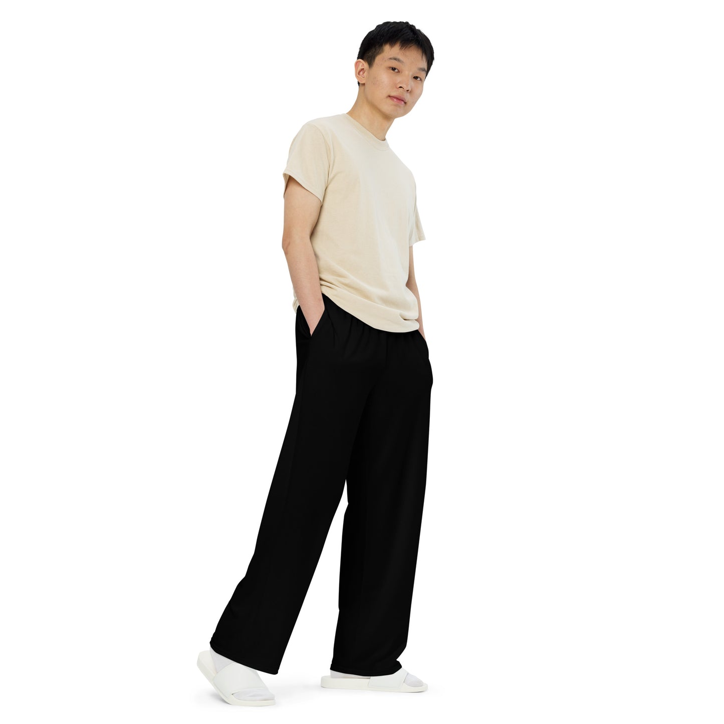 Black wide-leg pants