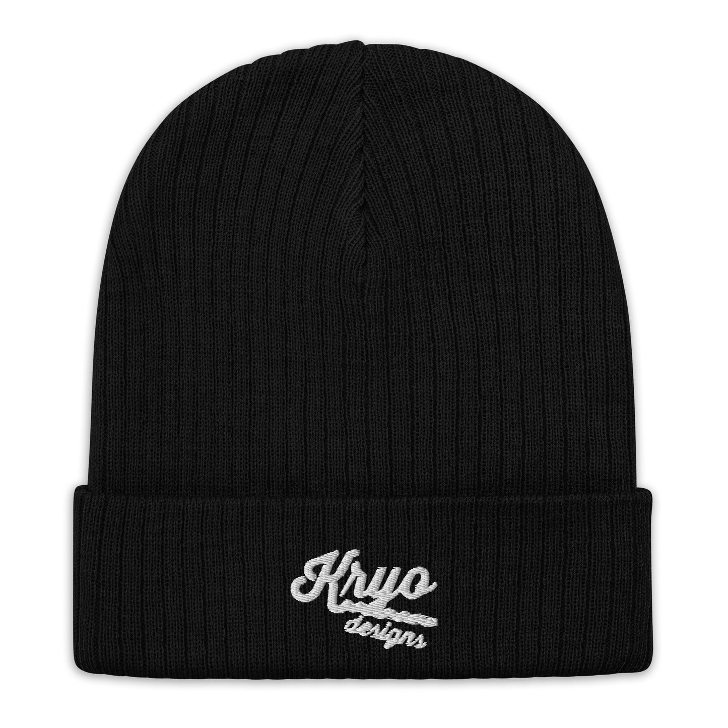 Ribbed knit beanie (Black/Grey)