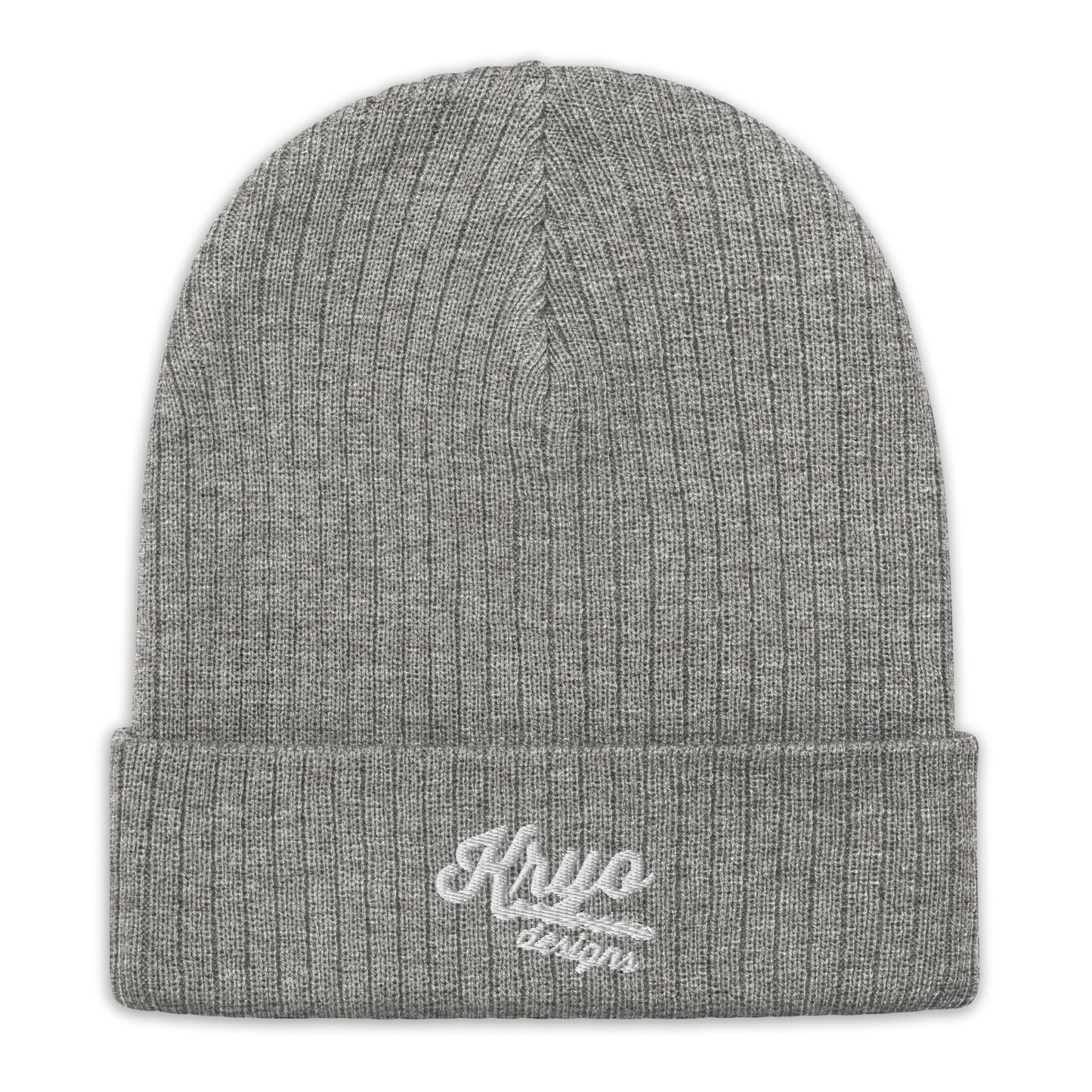 Ribbed knit beanie (Black/Grey)