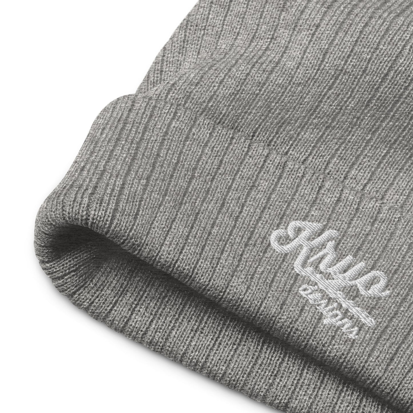 Ribbed knit beanie (Black/Grey)