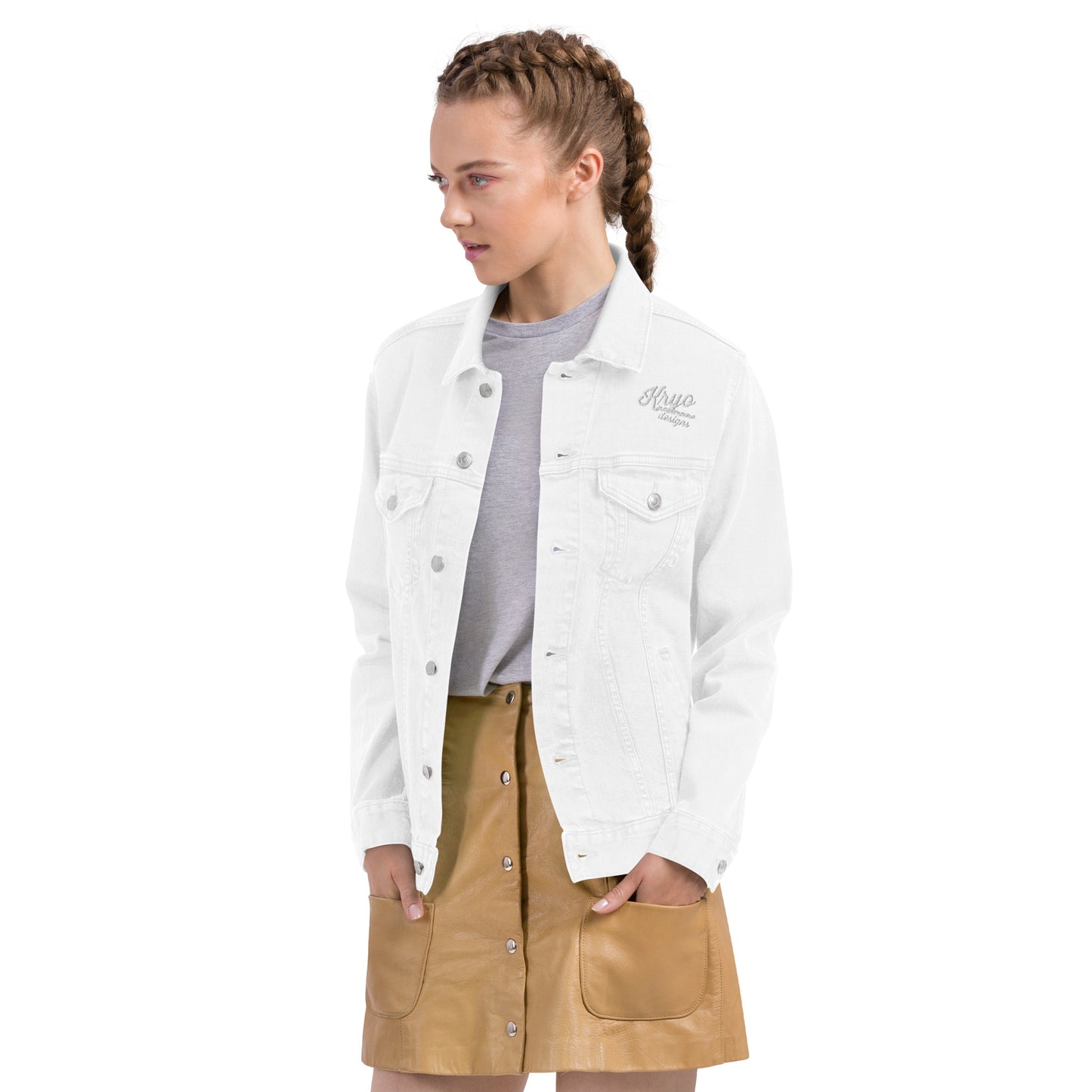 White denim jacket